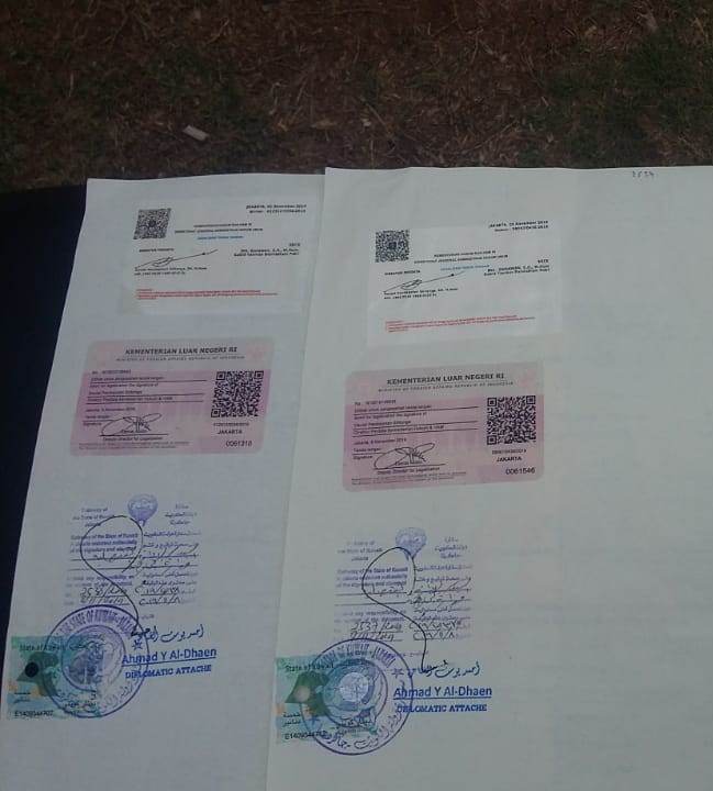 Contoh jasa legalisasi kedutaan Kuwait